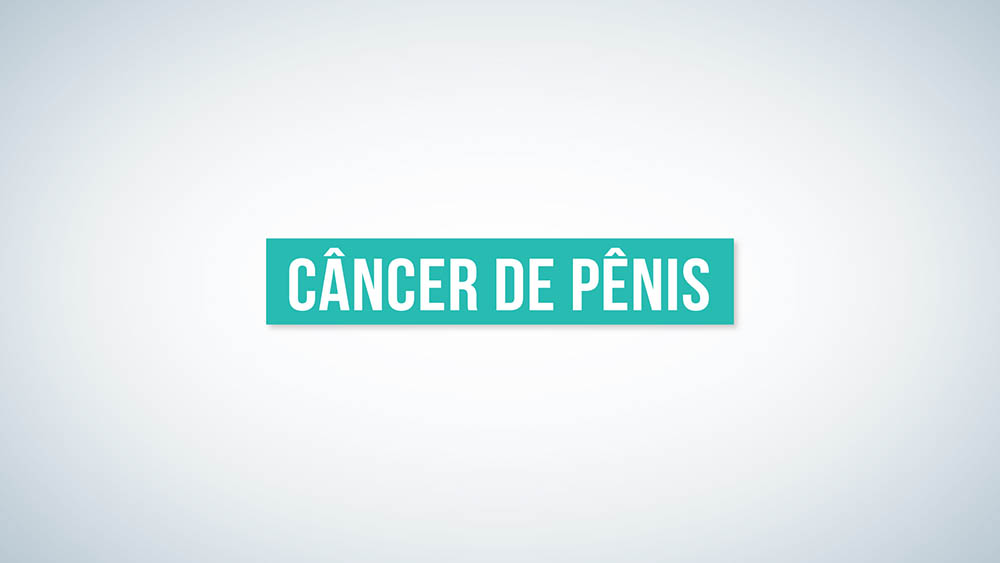 Thumbnail com fundo cinza e texto "câncer de pênis".