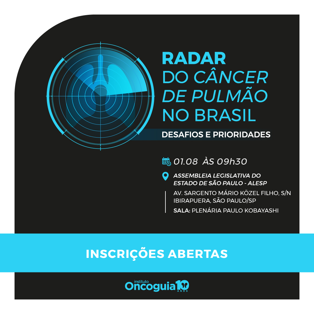 Banner do evento Radar do câncer de pulmão no Brasil 2019.