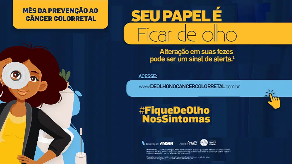 Campanha alerta sobre sintomas e sinais do câncer colorretal