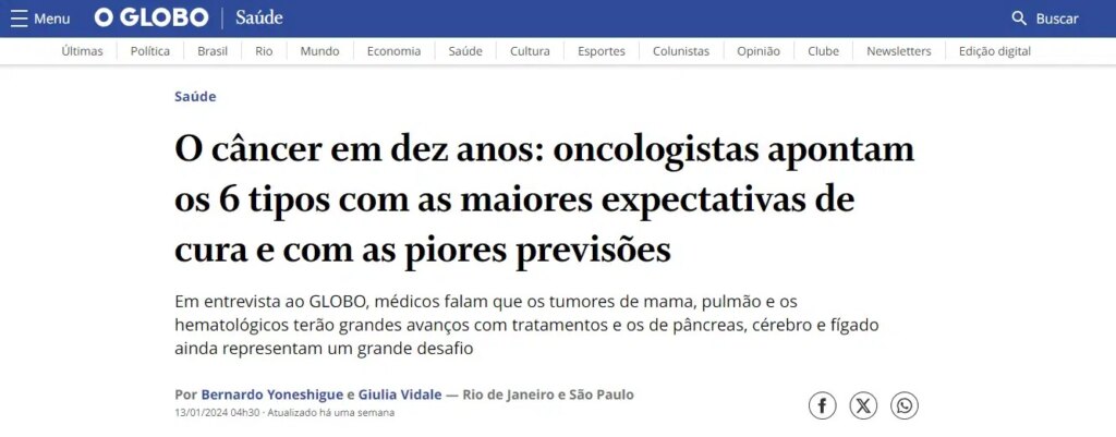Fundadores do Instituto Vencer o Câncer falam sobre perspectivas para o câncer em 10 anos