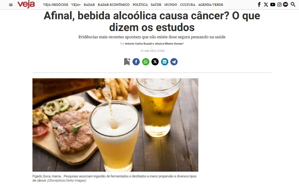 A bebida alcoólica causa câncer? Dr Antonio Buzaid responde