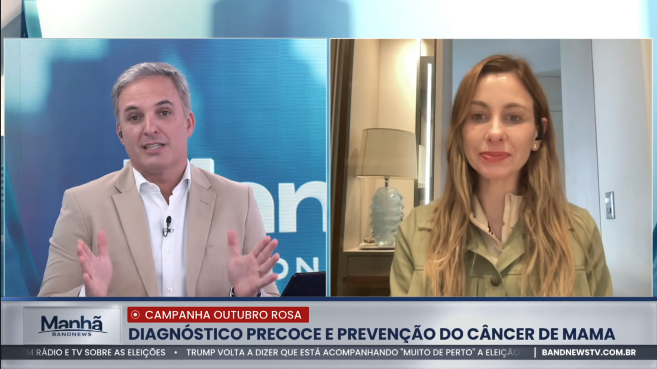 Print do vídeo Outubro rosa: Prevenção do câncer de mama | BandNews TV